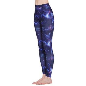 Women's Galaxy Prints High Waist Polyester Yoga Capris Leggings