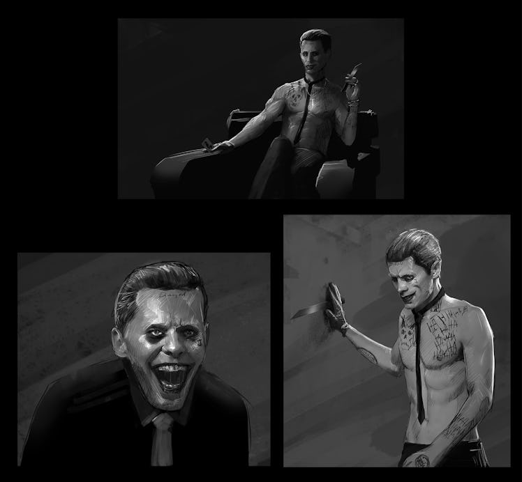 concept art for Joker in 'Suicide Squad'