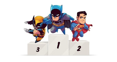 Batman, Superman, and Wolverine are the three most common superheroes from film and TV.
