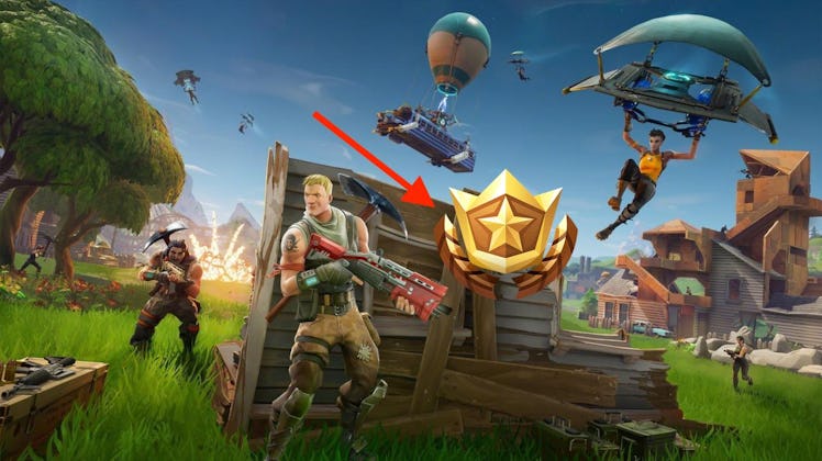 That's the symbol for the Premium Battle Pass in 'Fortnite: Battle Royale'.