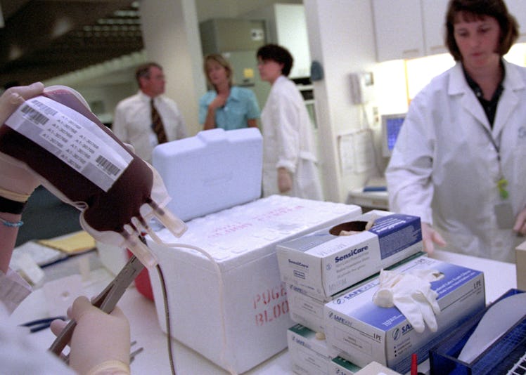 blood bag donation doctors health professionals