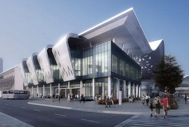 The convention center's redesign.