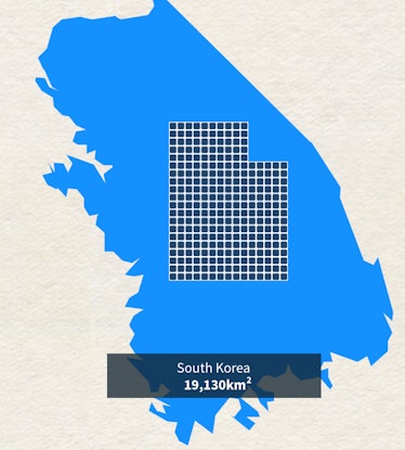 South Korea powered entirely by solar.