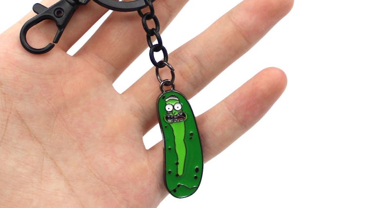 pickle rick keychain