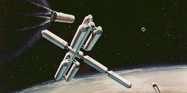 Orbital propellant depot in space