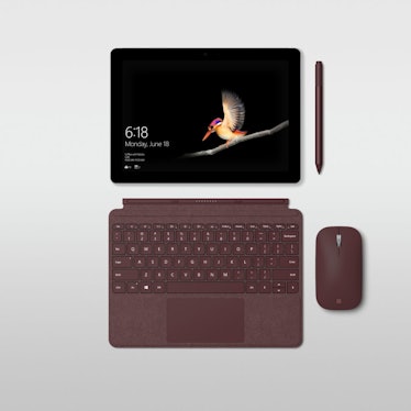 Microsoft Surface Go with accessories.