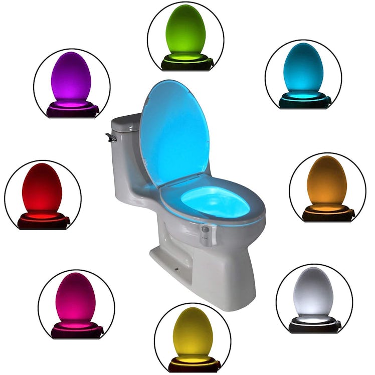 The Original Toilet Night Light Tech Gadget. Fun Bathroom Motion Sensor LED Lighting. Weird Novelty ...