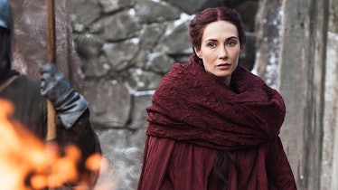 Melisandre (Carice Van Houten) in red robes on HBO's  'Game of Thrones' 