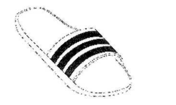 An illustration of the athleisure staple, the Adidas slip-on "adi-slide" sandal, was included in the...
