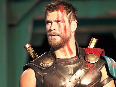 Chris Hemsworth as Thor with face paint 