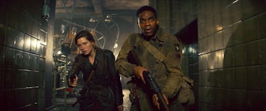Mathilde Ollivier as Chloe and Jovan Adepo as Pvt. Boyce in 'Overlord'.