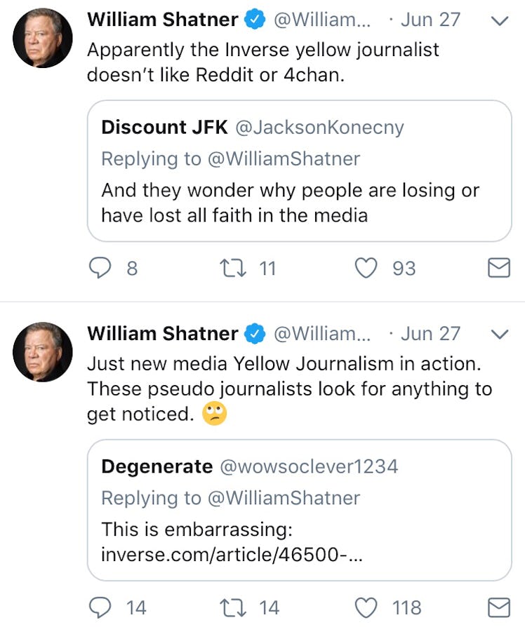William Shatner's Twitter.