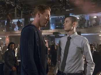 Damian Lewis and Asia Kate Dillon in 'Billions' 