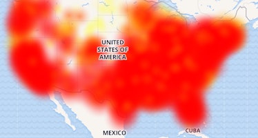 A map of outages.