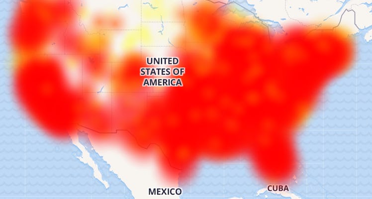 A map of outages.