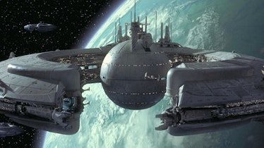 A Trade Federation ship in 'The Phantom Menace'