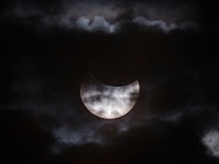 A moon eclipse with clouds that might not be visible for millions of Americans