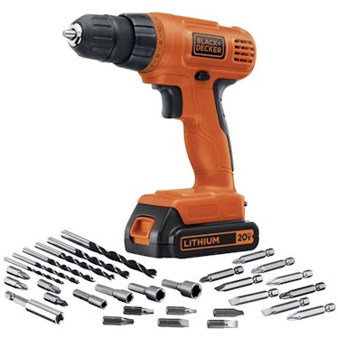 BLACK+DECKER LD120VA 20-Volt Max Lithium Drill/Driver with 30 Accessories - Orange