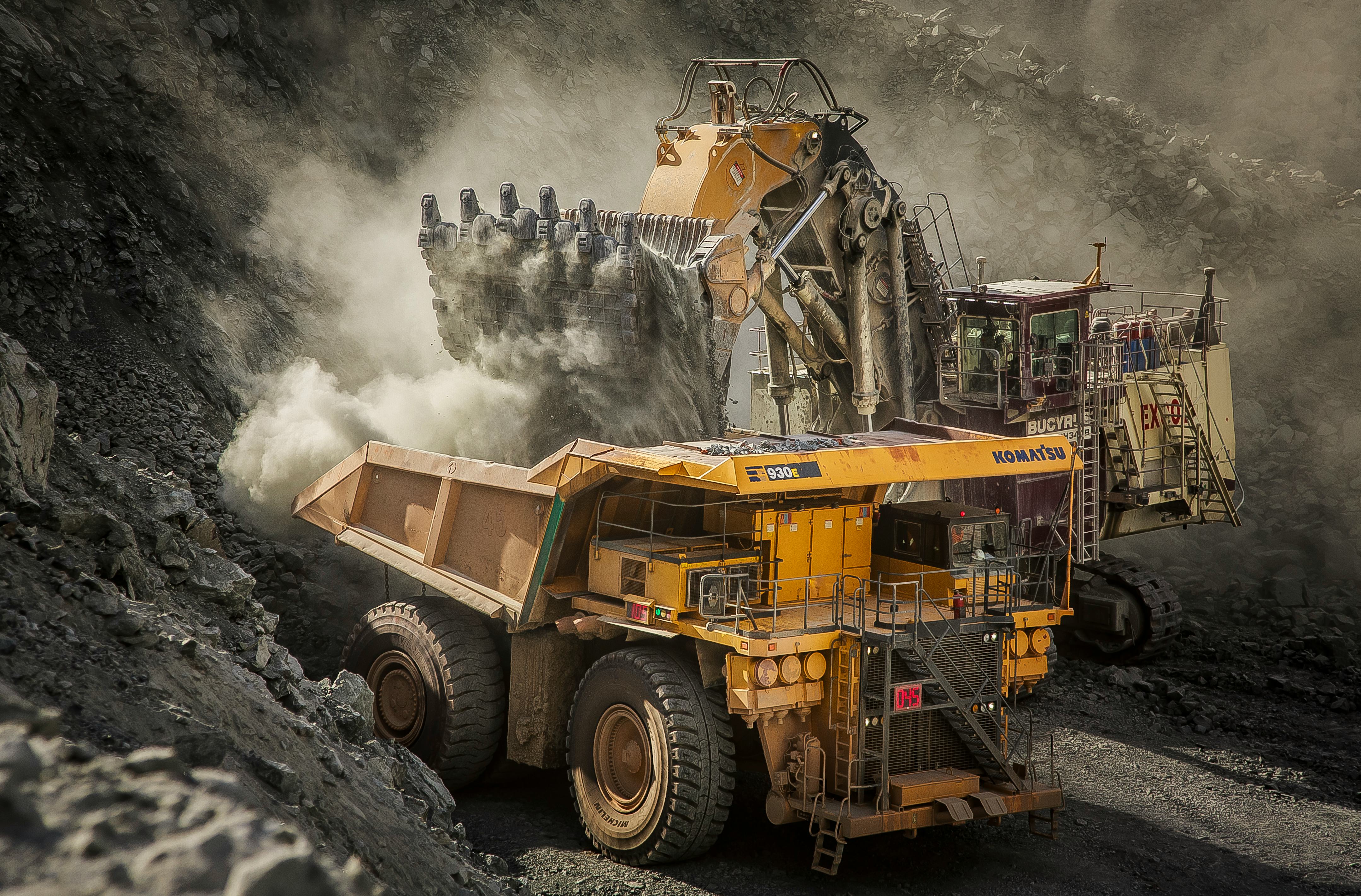 Rio Tinto's mining truck on a road in Australia