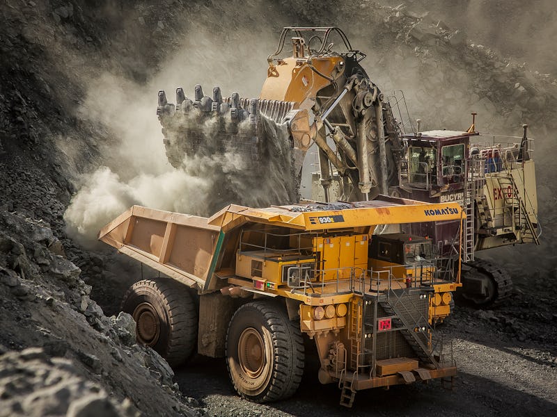 Rio Tinto's mining truck on a road in Australia