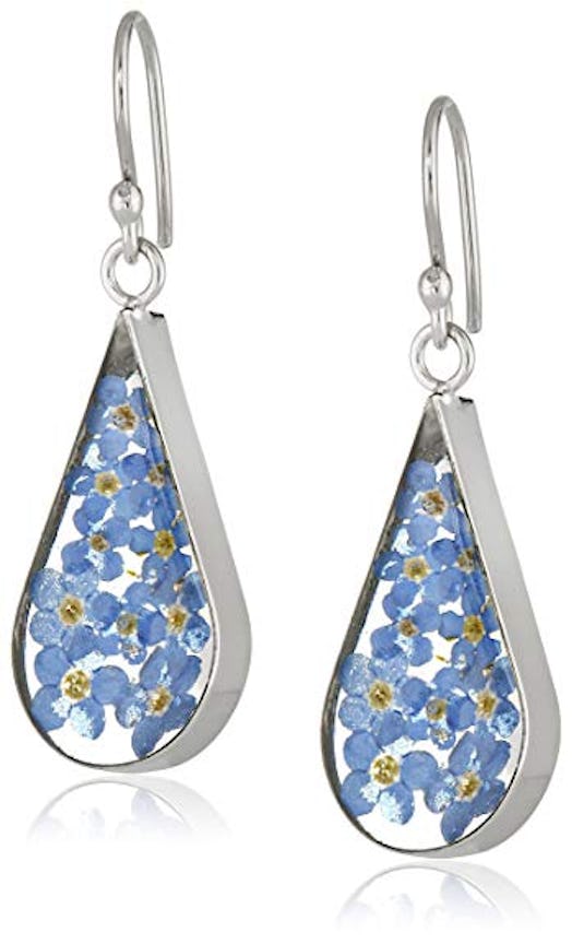 earrings, flowers