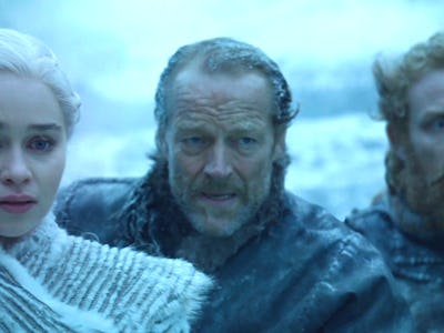 An insert with Daenerys, and Jorah Mormont from 'Game of Thrones'