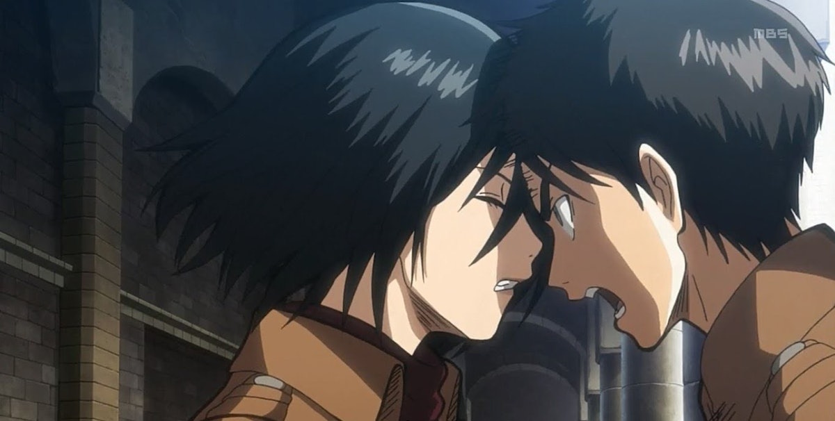 Featured image of post Attack On Titan Manga Eren And Mikasa - The plot of attack on titan revolves around the young elen hunter, his adoptive sister mikasa and his.