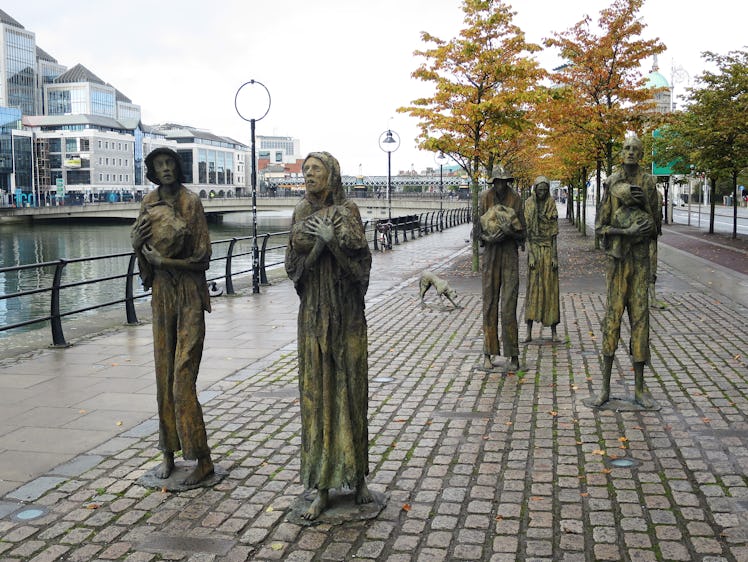 The Irish famine monument in Dublin