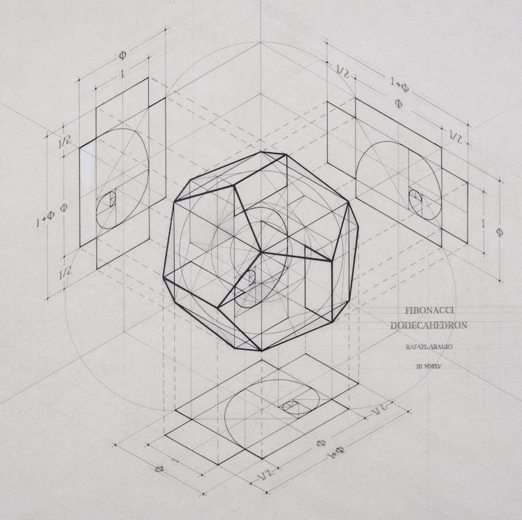Dodecahedron illustration of a circle shaped object