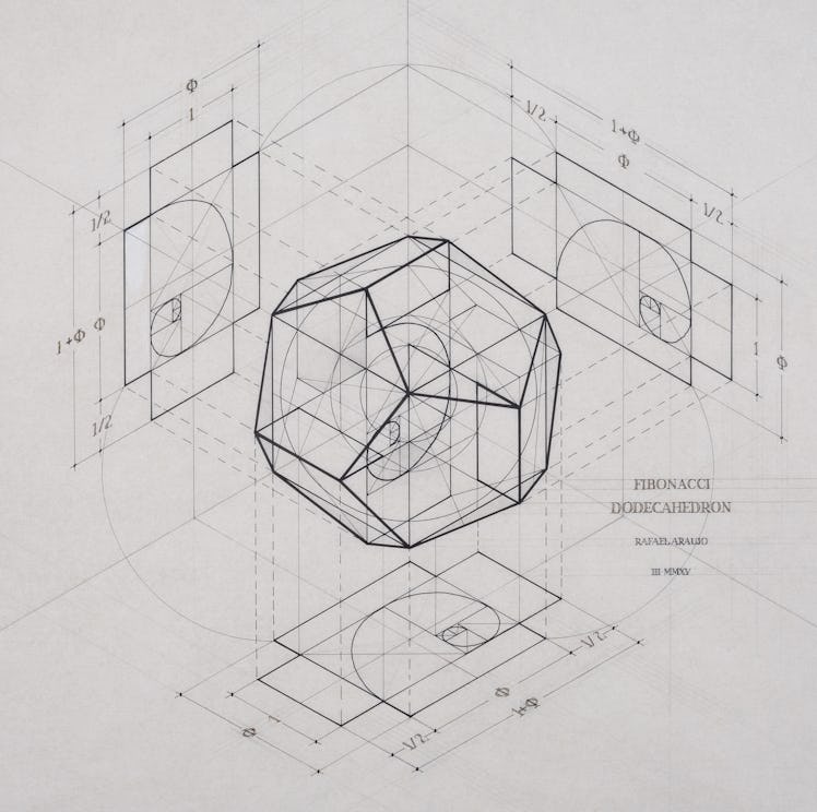 Dodecahedron illustration of a circle shaped object