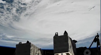 Footage of Hurricane Dorian taken by cameras onboard the ISS.