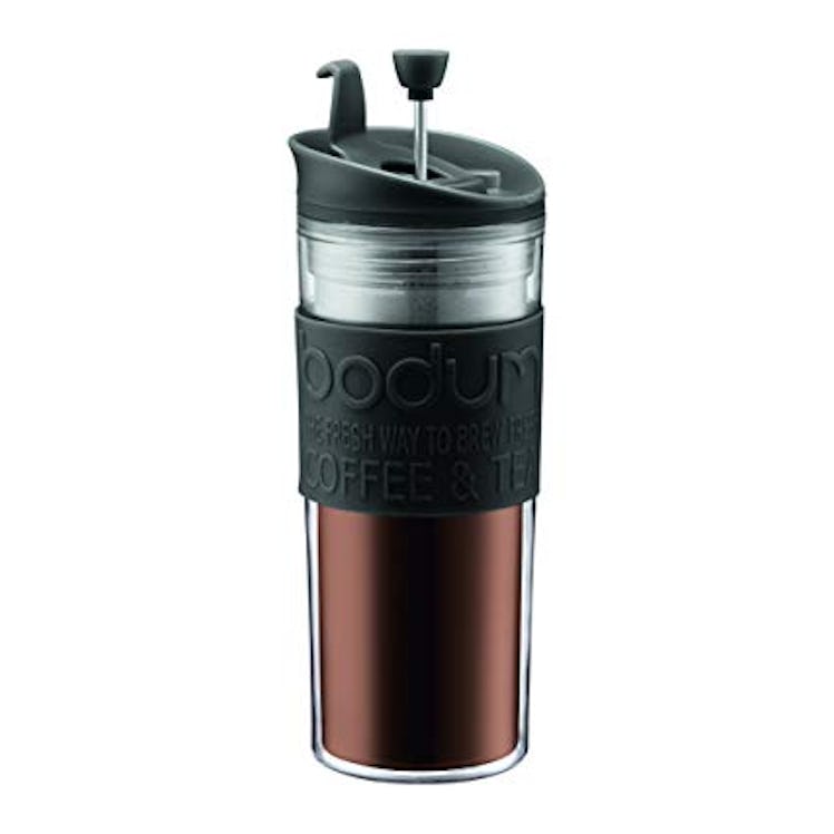 BODUM Tea and Coffee Press Travel Mug - 15 Ounce