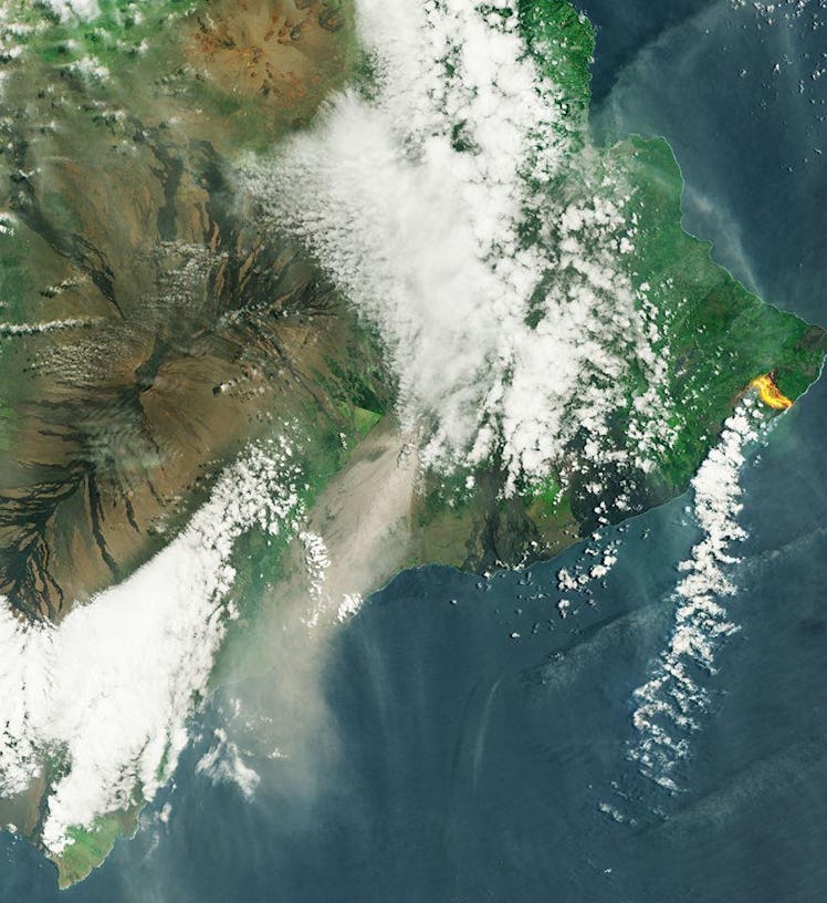 hawaii volcano kilauea lava satellite image ESA