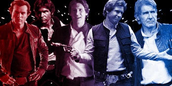 All Han Solo's incarnations, so far.