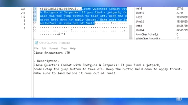 Data mined Close Quarter Combat description.