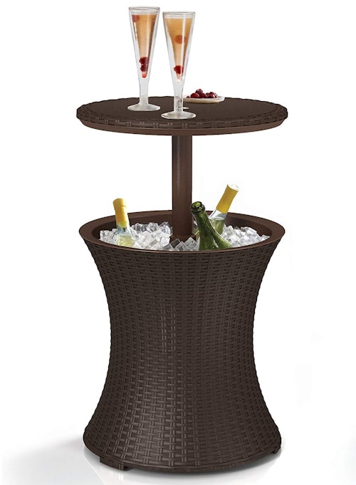 Keter Cool Bar Rattan Style Outdoor Patio Pool Cooler Table