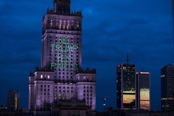 The Palace of Culture and Science on Wednesday.
