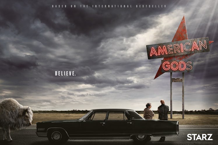 Also released on Thursday was the key art for the STARZ series, 'American Gods.'