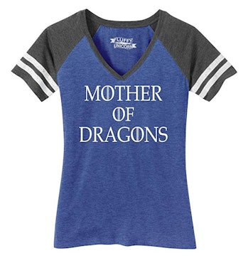 Comical Shirt Ladies Mother Dragons T Shirt Thrones TV Show Gamer Game V-Neck Tee