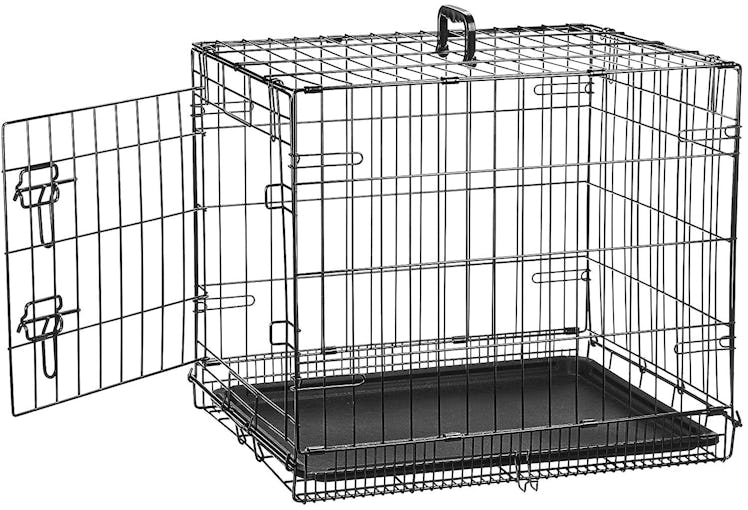 AmazonBasics Single Door & Double Door Folding Metal Dog Crate