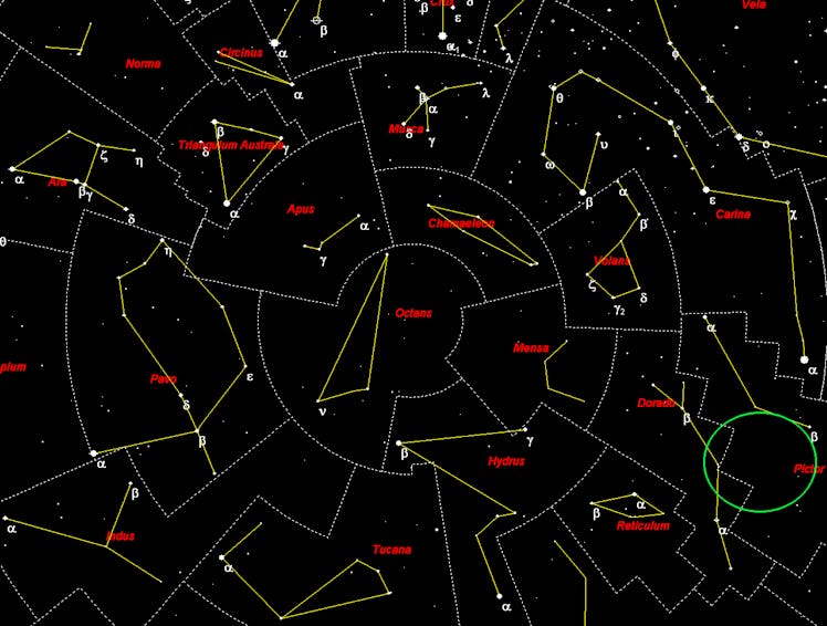 The star, TOI 270, is roughly located between the constellations of Pictor and Dorado in the souther...