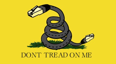 A poster for a protest of the FCC's decision to kill net neutrality.