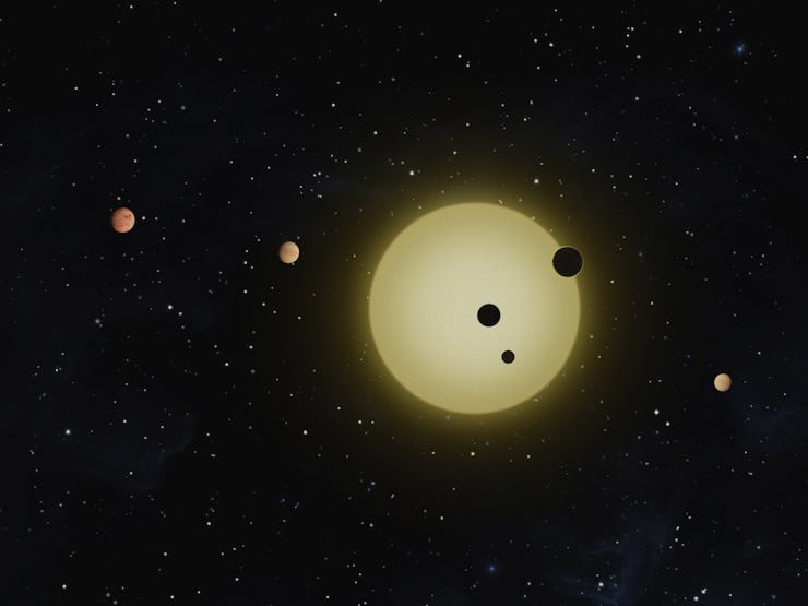 Open space with the Sturgeon Moon, Mercury, Venus, Mars, Saturn, and Jupiter