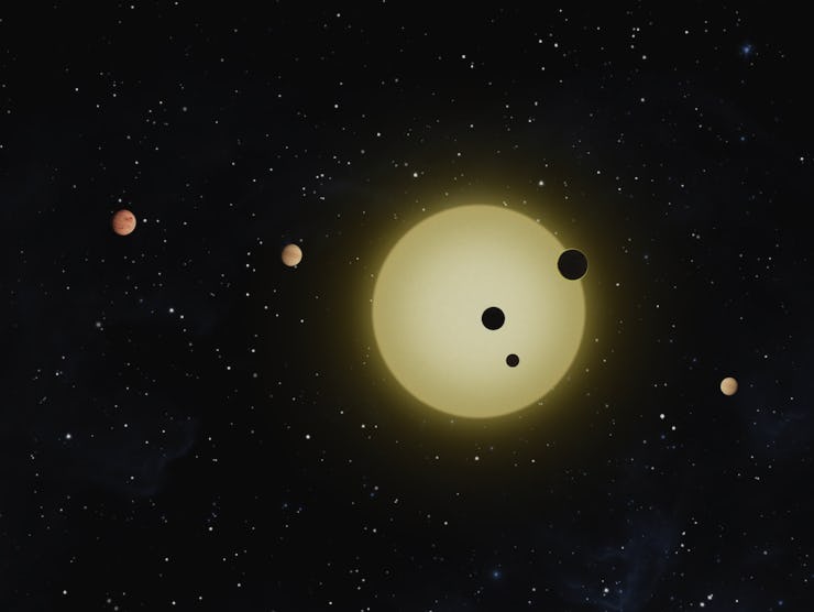 Open space with the Sturgeon Moon, Mercury, Venus, Mars, Saturn, and Jupiter
