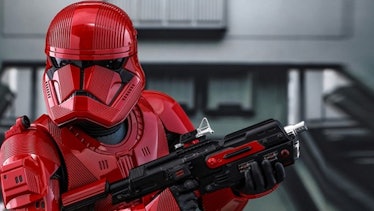 The Sith Trooper (in toy form) from 'Star Wars: The Rise of Skywalker'