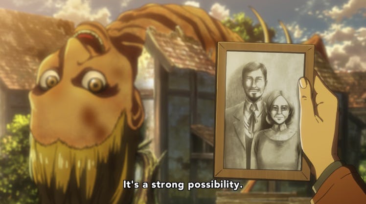 Conny's mom is a Titan on 'Attack on Titan'.