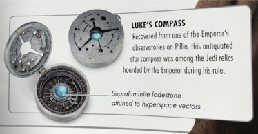 Translation: Fancy space compass can lead you to places across the galaxy.