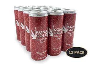 Kona Gold Cherry Vanilla Hemp Energy Drink 12.0 Fluid Ounces, 12 Pack