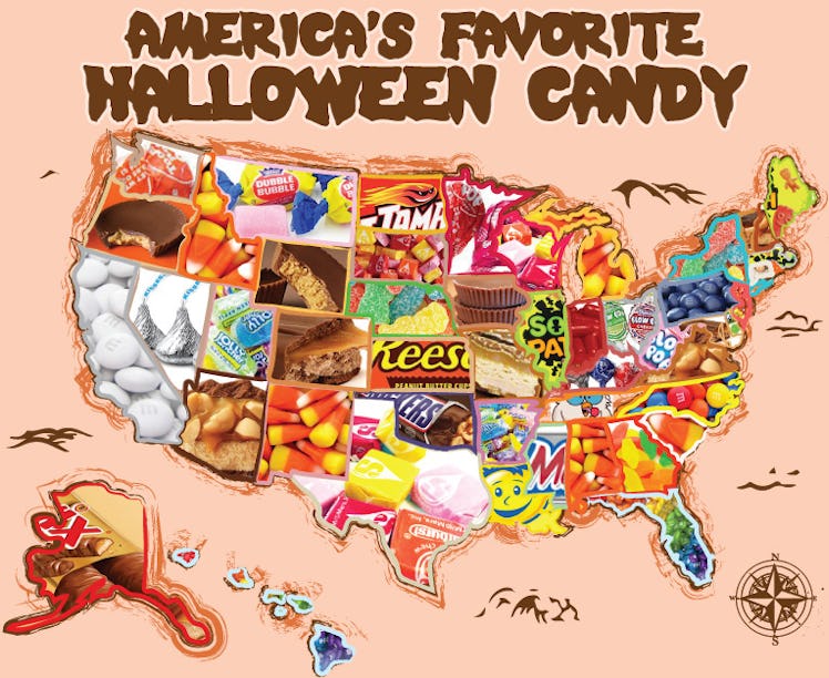 Halloween Candy State Map