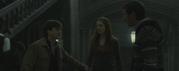 Harry Potter, Ginny Weasley, and Neville Longbottom in 'Harry Potter and the Deathly Hallows: Part 2...